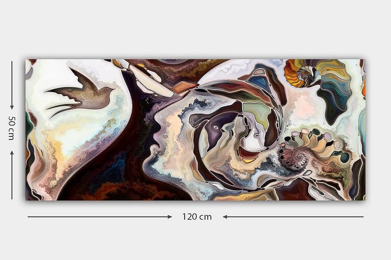 Canvasbillede YTY Abstract & Fractals Flerfarvet - 120x50 cm - Boligtilbehør - Billeder & kunst - Billeder på lærred