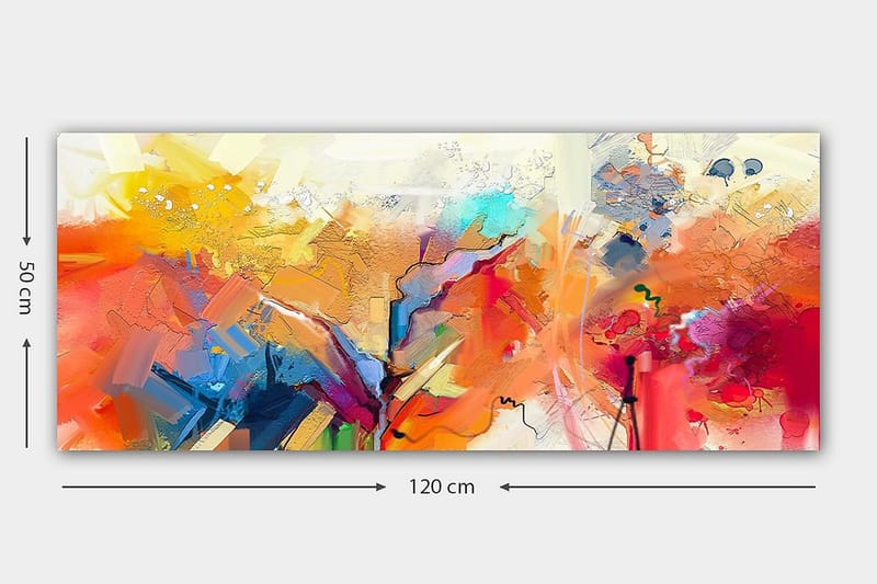 Canvasbillede YTY Abstract & Fractals Flerfarvet - 120x50 cm - Boligtilbehør - Billeder & kunst - Billeder på lærred