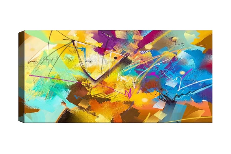 Canvasbillede YTY Abstract & Fractals Flerfarvet - 120x50 cm - Boligtilbehør - Billeder & kunst - Billeder på lærred