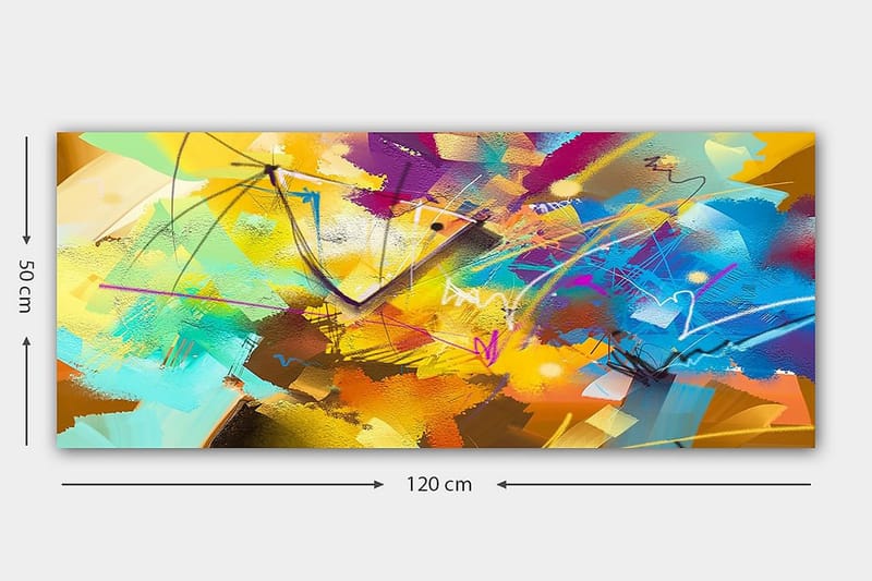 Canvasbillede YTY Abstract & Fractals Flerfarvet - 120x50 cm - Boligtilbehør - Billeder & kunst - Billeder på lærred