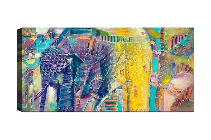 Canvasbillede YTY Abstract & Fractals Flerfarvet - 120x50 cm - Boligtilbehør - Billeder & kunst - Billeder på lærred