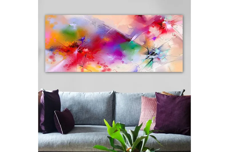Canvasbillede YTY Abstract & Fractals Flerfarvet - 120x50 cm - Boligtilbehør - Billeder & kunst - Billeder på lærred