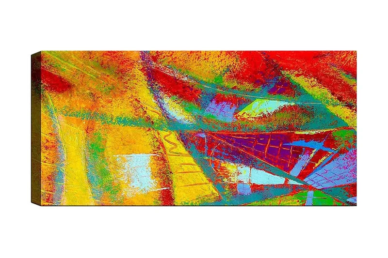 Canvasbillede YTY Abstract & Fractals Flerfarvet, 120x50 cm