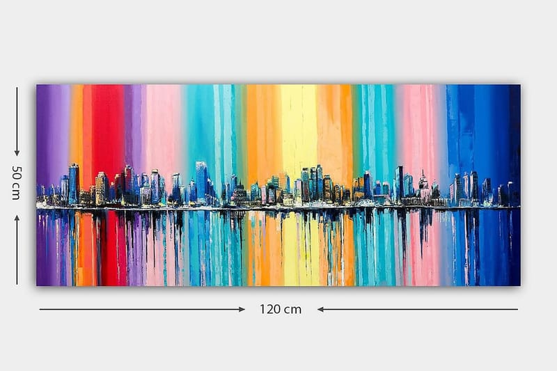 Canvasbillede YTY Abstract & Fractals Flerfarvet - 120x50 cm - Boligtilbehør - Billeder & kunst - Billeder på lærred