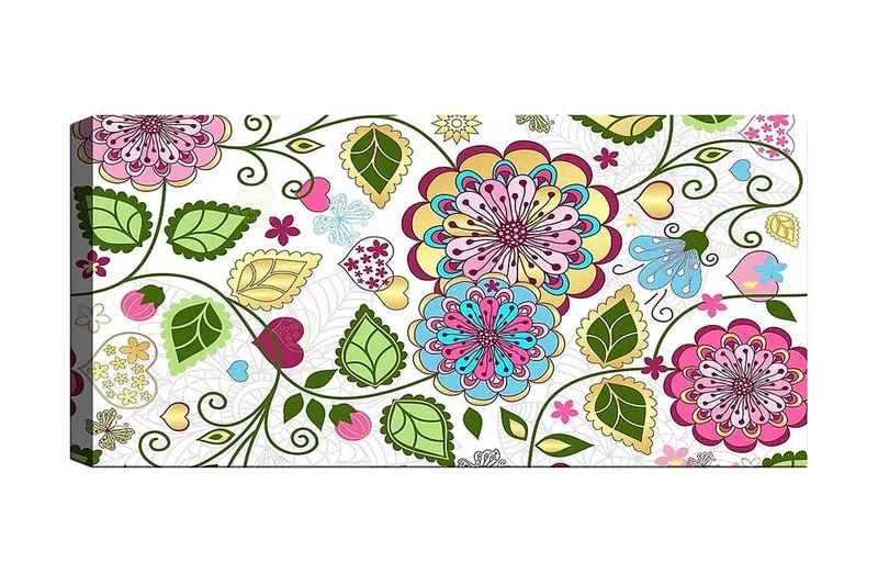 Canvasbillede YTY Abstract & Fractals Flerfarvet, 120x50 cm