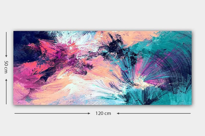 Canvasbillede YTY Abstract & Fractals Flerfarvet - 120x50 cm - Boligtilbehør - Billeder & kunst - Billeder på lærred
