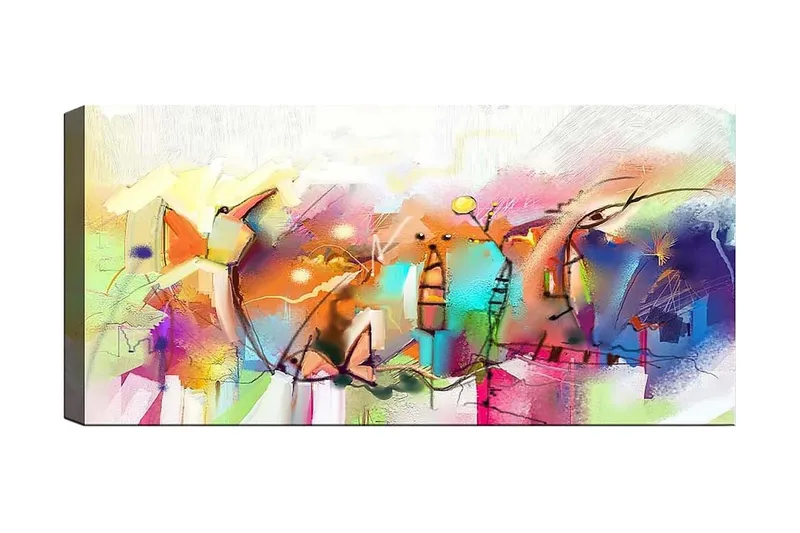 Canvasbillede YTY Abstract & Fractals Flerfarvet, 120x50 cm