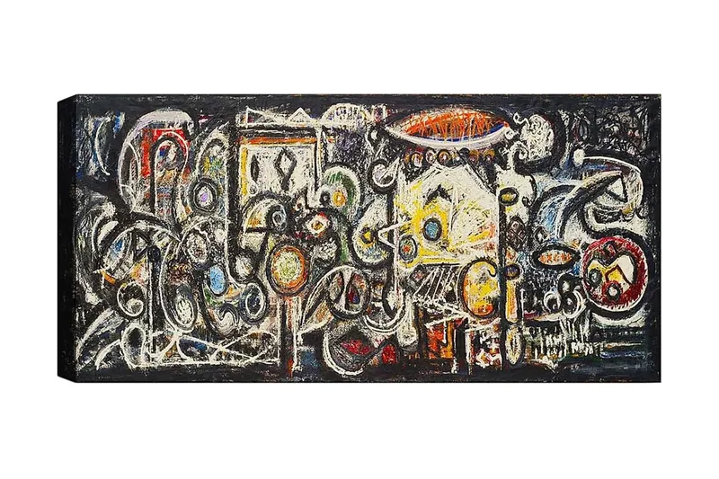 Canvasbillede YTY Abstract & Fractals Flerfarvet, 120x50 cm