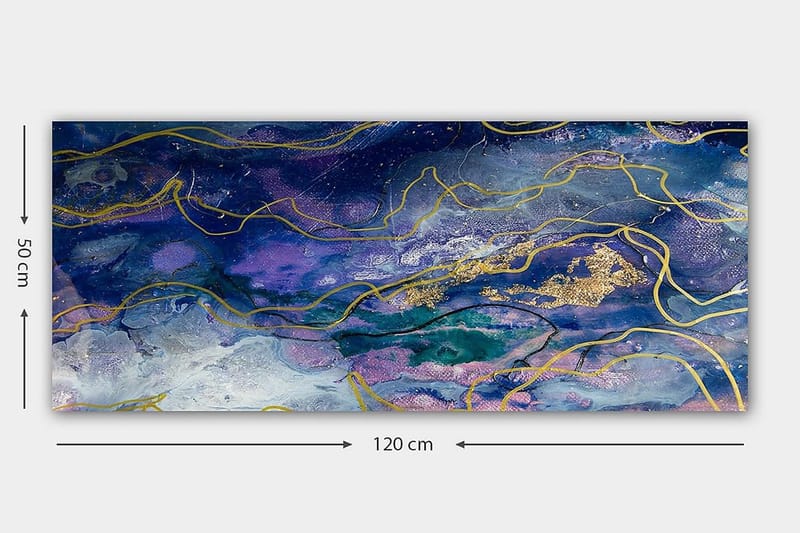 Canvasbillede YTY Abstract & Fractals Flerfarvet - 120x50 cm - Boligtilbehør - Billeder & kunst - Billeder på lærred