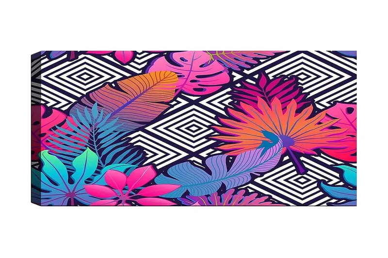 Canvasbillede YTY Abstract & Fractals Flerfarvet, 120x50 cm