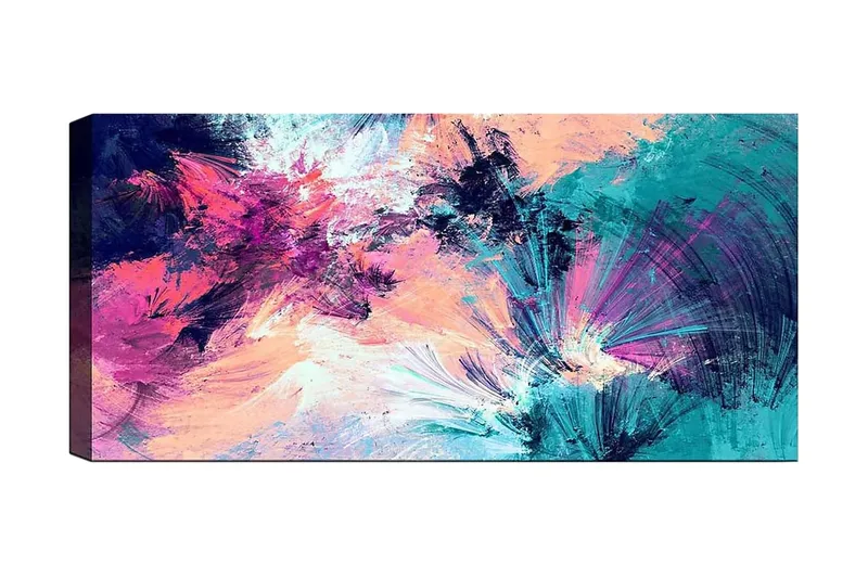 Canvasbillede YTY Abstract & Fractals Flerfarvet, 120x50 cm
