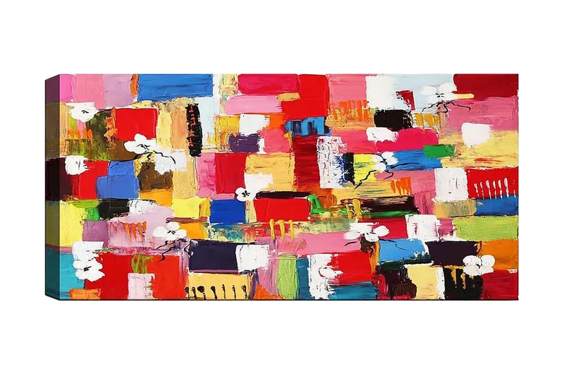 Canvasbillede YTY Abstract & Fractals Flerfarvet, 120x50 cm