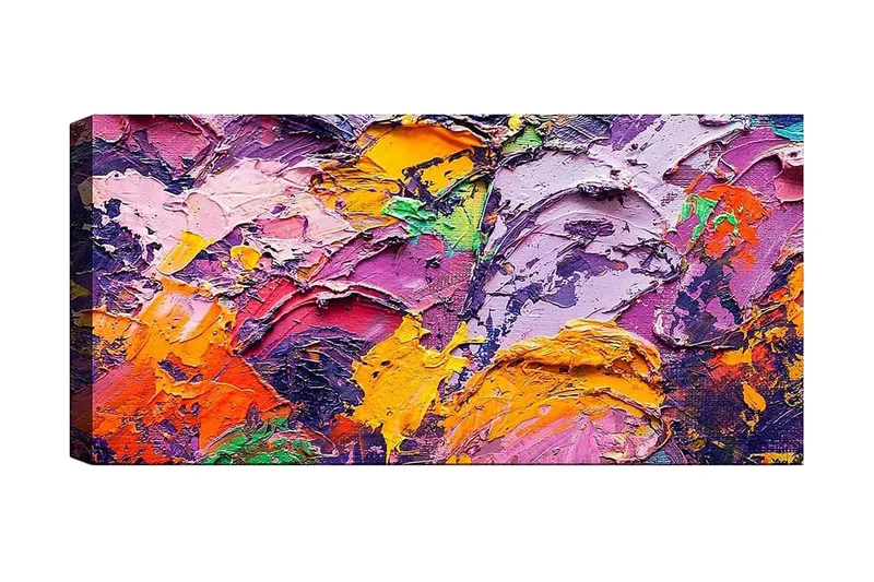 Canvasbillede YTY Abstract & Fractals Flerfarvet, 120x50 cm