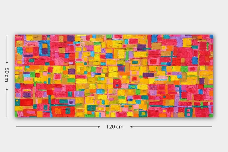 Canvasbillede YTY Abstract & Fractals Flerfarvet - 120x50 cm - Boligtilbehør - Billeder & kunst - Billeder på lærred