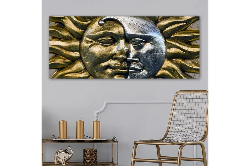 Canvasbillede YTY Abstract & Fractals Flerfarvet - 120x50 cm - Boligtilbehør - Billeder & kunst - Billeder på lærred