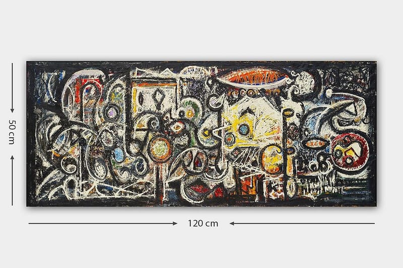 Canvasbillede YTY Abstract & Fractals Flerfarvet - 120x50 cm - Boligtilbehør - Billeder & kunst - Billeder på lærred