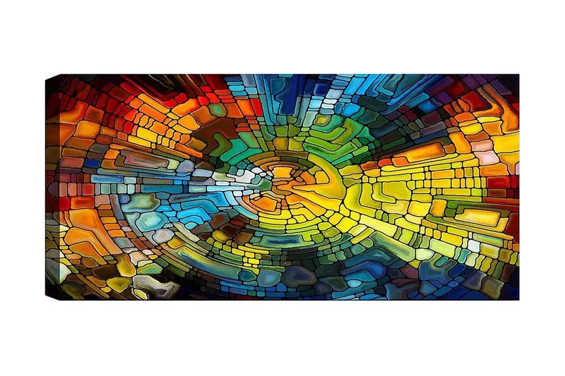 Canvasbillede YTY Abstract & Fractals Flerfarvet, 120x50 cm