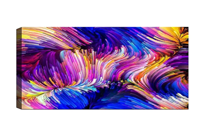 Canvasbillede YTY Abstract & Fractals Flerfarvet, 120x50 cm