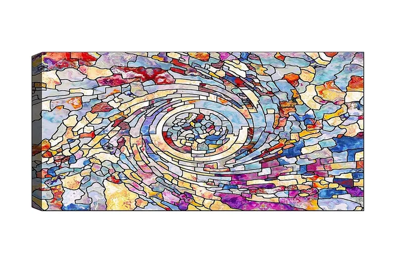 Canvasbillede YTY Abstract & Fractals Flerfarvet, 120x50 cm