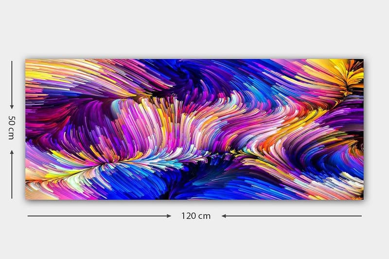 Canvasbillede YTY Abstract & Fractals Flerfarvet - 120x50 cm - Boligtilbehør - Billeder & kunst - Billeder på lærred