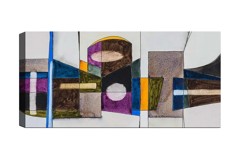 Canvasbillede YTY Abstract & Fractals Flerfarvet, 120x50 cm
