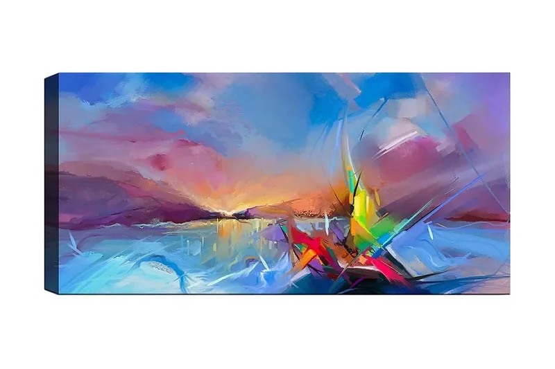 Canvasbillede YTY Abstract & Fractals Flerfarvet, 120x50 cm