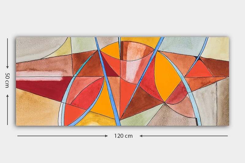 Canvasbillede YTY Abstract & Fractals Flerfarvet - 120x50 cm - Boligtilbehør - Billeder & kunst - Billeder på lærred