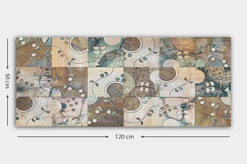 Canvasbillede YTY Abstract & Fractals Flerfarvet - 120x50 cm - Boligtilbehør - Billeder & kunst - Billeder på lærred