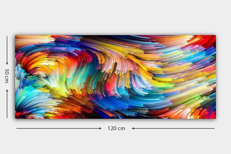 Canvasbillede YTY Abstract & Fractals Flerfarvet - 120x50 cm - Boligtilbehør - Billeder & kunst - Billeder på lærred