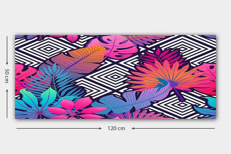 Canvasbillede YTY Abstract & Fractals Flerfarvet - 120x50 cm - Boligtilbehør - Billeder & kunst - Billeder på lærred