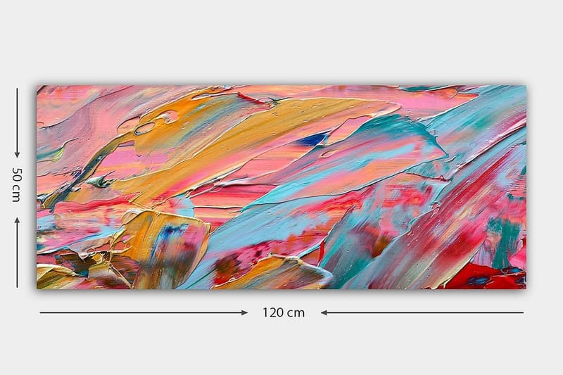 Canvasbillede YTY Abstract & Fractals Flerfarvet - 120x50 cm - Boligtilbehør - Billeder & kunst - Billeder på lærred