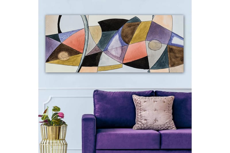 Canvasbillede YTY Abstract & Fractals Flerfarvet - 120x50 cm - Boligtilbehør - Billeder & kunst - Billeder på lærred