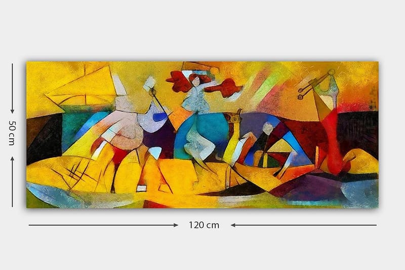 Canvasbillede YTY Abstract & Fractals Flerfarvet - 120x50 cm - Boligtilbehør - Billeder & kunst - Billeder på lærred