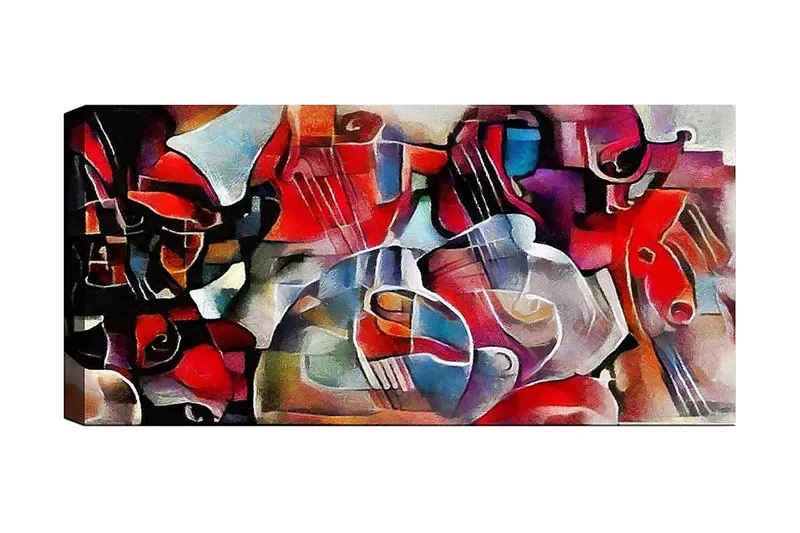 Canvasbillede YTY Abstract & Fractals Flerfarvet, 120x50 cm