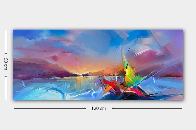 Canvasbillede YTY Abstract & Fractals Flerfarvet - 120x50 cm - Boligtilbehør - Billeder & kunst - Billeder på lærred