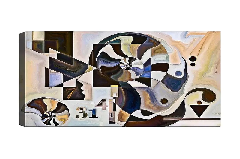 Canvasbillede YTY Abstract & Fractals Flerfarvet, 120x50 cm