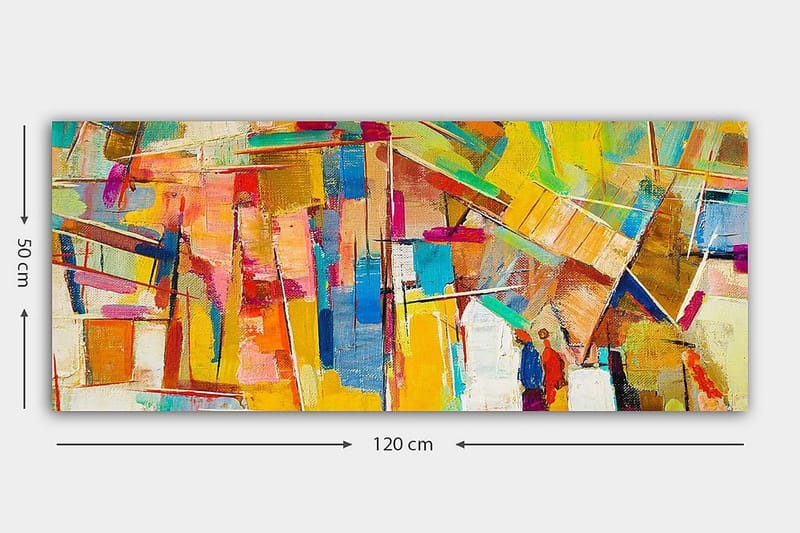 Canvasbillede YTY Abstract & Fractals Flerfarvet - 120x50 cm - Boligtilbehør - Billeder & kunst - Billeder på lærred