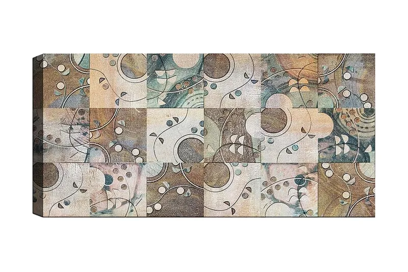 Canvasbillede YTY Abstract & Fractals Flerfarvet, 120x50 cm