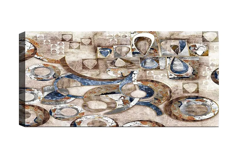 Canvasbillede YTY Abstract & Fractals Flerfarvet, 120x50 cm