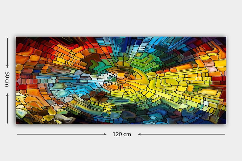 Canvasbillede YTY Abstract & Fractals Flerfarvet - 120x50 cm - Boligtilbehør - Billeder & kunst - Billeder på lærred