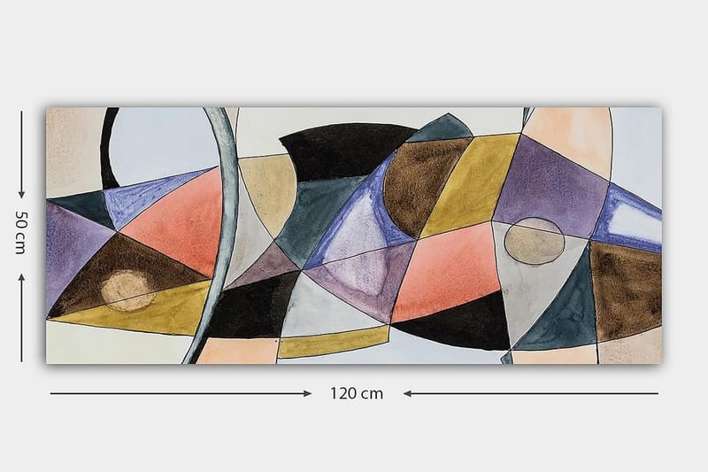 Canvasbillede YTY Abstract & Fractals Flerfarvet - 120x50 cm - Boligtilbehør - Billeder & kunst - Billeder på lærred