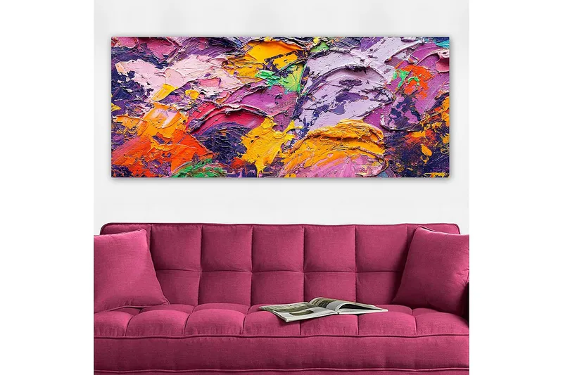 Canvasbillede YTY Abstract & Fractals Flerfarvet - 120x50 cm - Boligtilbehør - Billeder & kunst - Billeder på lærred