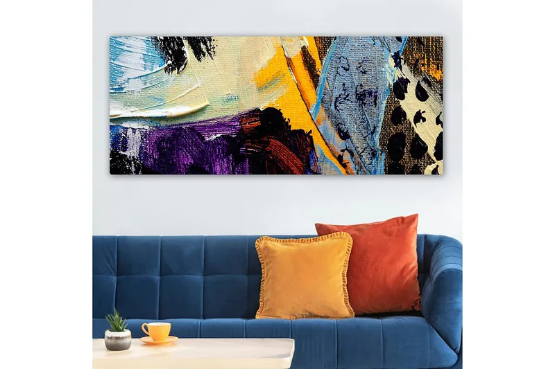 Canvasbillede YTY Abstract & Fractals Flerfarvet - 120x50 cm - Boligtilbehør - Billeder & kunst - Billeder på lærred