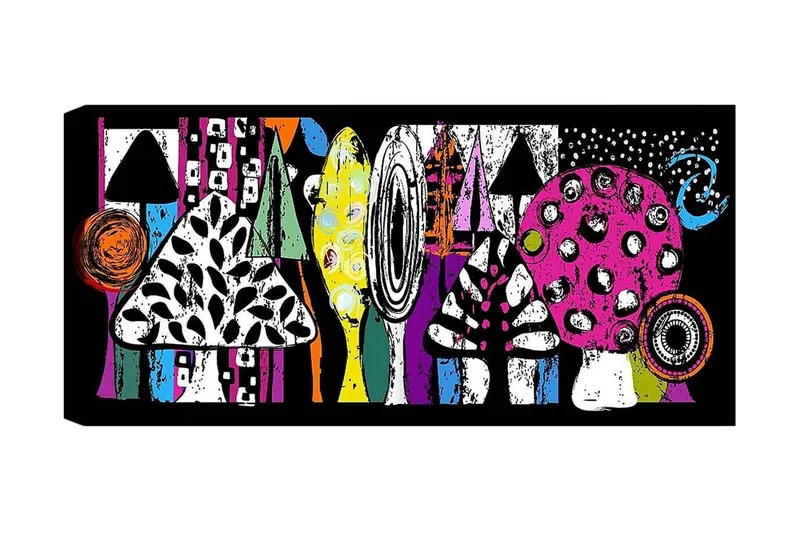 Canvasbillede YTY Abstract & Fractals Flerfarvet, 120x50 cm