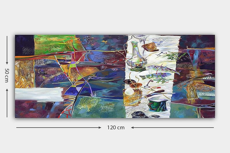 Canvasbillede YTY Abstract & Fractals Flerfarvet - 120x50 cm - Boligtilbehør - Billeder & kunst - Billeder på lærred