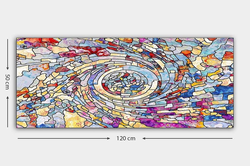 Canvasbillede YTY Abstract & Fractals Flerfarvet - 120x50 cm - Boligtilbehør - Billeder & kunst - Billeder på lærred