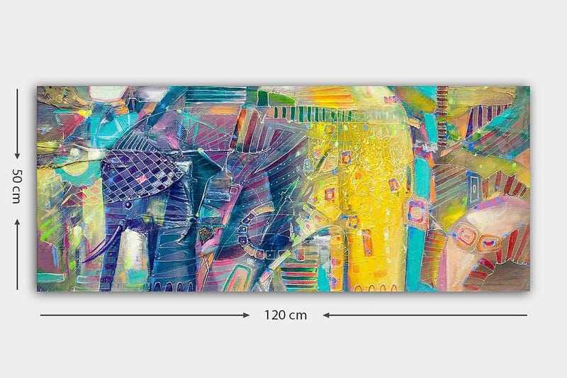 Canvasbillede YTY Abstract & Fractals Flerfarvet - 120x50 cm - Boligtilbehør - Billeder & kunst - Billeder på lærred