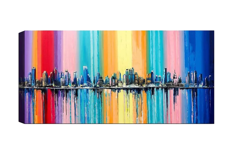 Canvasbillede YTY Abstract & Fractals Flerfarvet, 120x50 cm