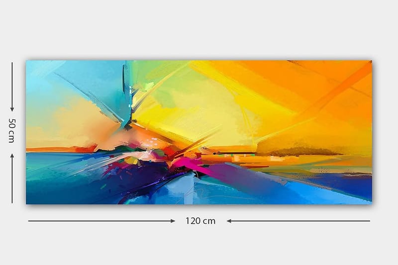 Canvasbillede YTY Abstract & Fractals Flerfarvet - 120x50 cm - Boligtilbehør - Billeder & kunst - Billeder på lærred