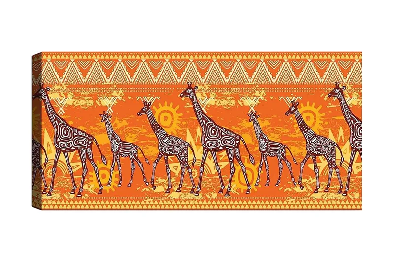 Canvasbillede YTY Animals Flerfarvet, 120x50 cm